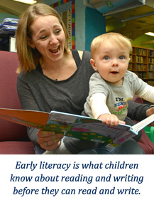 Early literacy is what children know about reading and writing before they can read and write.